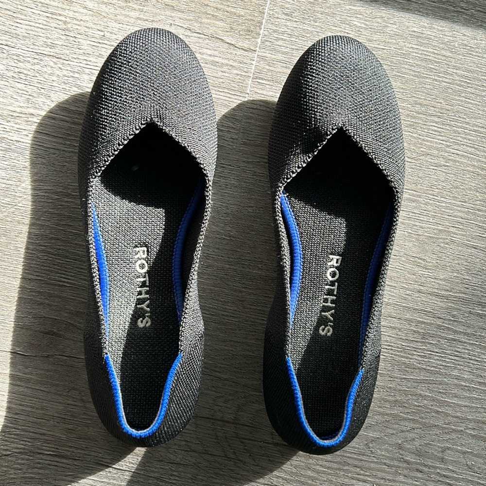 Rothy’s simple black ballet flats